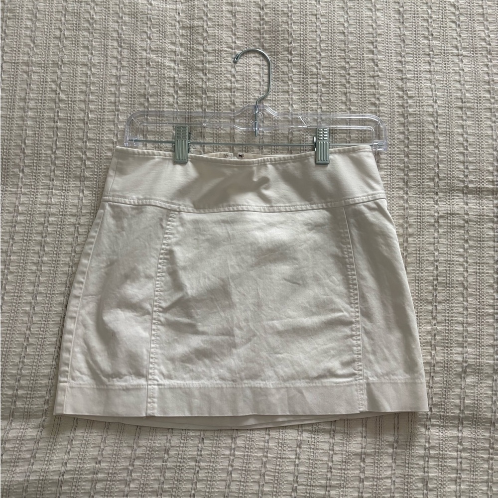 Express White Cream Mini Skirt